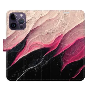 Flipové pouzdro iSaprio - BlackPink Marble - iPhone 14 Pro Max