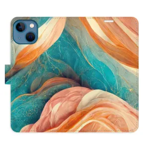Flipové pouzdro iSaprio - Blue and Orange - iPhone 13