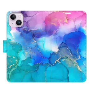 Flipové pouzdro iSaprio - BluePink Paint - iPhone 14 Plus