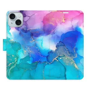 Flipové pouzdro iSaprio - BluePink Paint - iPhone 15 Plus