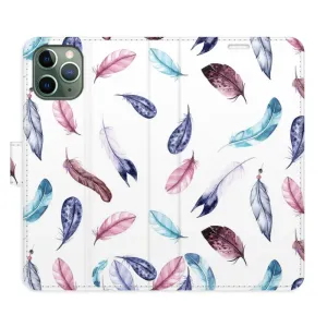 Flipové pouzdro iSaprio - Colorful Feathers - iPhone 11 Pro