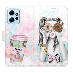 Flipové pouzdro iSaprio - Donut Worry Girl - Xiaomi Redmi Note 12 5G