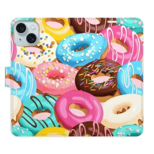 Flipové pouzdro iSaprio - Donuts Pattern 02 - iPhone 15 Plus