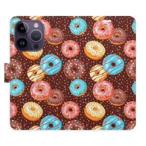 Flipové pouzdro iSaprio - Donuts Pattern - iPhone 14 Pro