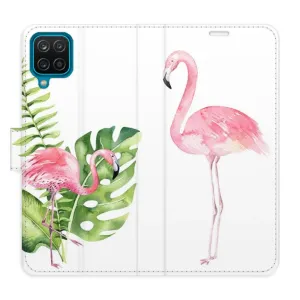 Flipové pouzdro iSaprio - Flamingos - Samsung Galaxy A12