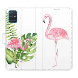 Flipové pouzdro iSaprio - Flamingos - Samsung Galaxy A51