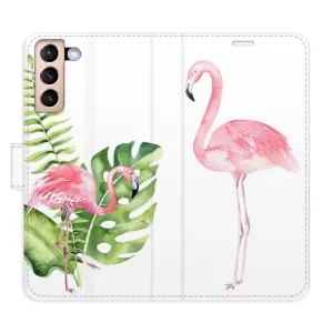 Flipové pouzdro iSaprio - Flamingos - Samsung Galaxy S21