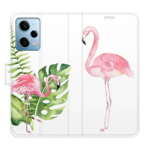 Flipové pouzdro iSaprio - Flamingos - Xiaomi Redmi Note 12 Pro 5G / Poco X5 Pro 5G