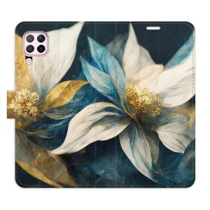 Flipové pouzdro iSaprio - Gold Flowers - Huawei P40 Lite