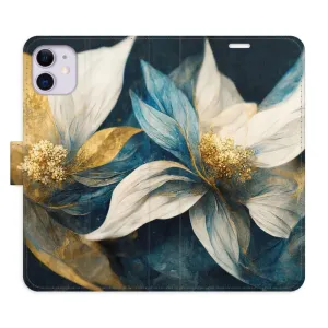 Flipové pouzdro iSaprio - Gold Flowers - iPhone 11