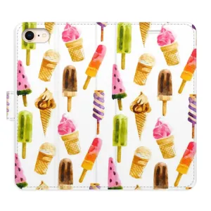 Flipové pouzdro iSaprio - Ice Cream Pattern - iPhone 7/8/SE 2020
