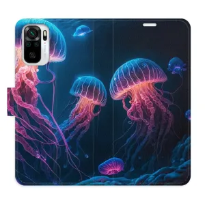 Flipové pouzdro iSaprio - Jellyfish - Xiaomi Redmi Note 10 / Note 10S