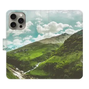 Flipové pouzdro iSaprio - Mountain Valley - iPhone 15 Pro Max
