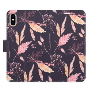 Flipové pouzdro iSaprio - Ornamental Flowers 02 - iPhone X/XS