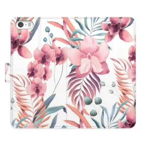Flipové pouzdro iSaprio - Pink Flowers 02 - iPhone 5/5S/SE