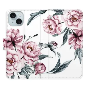 Flipové pouzdro iSaprio - Pink Flowers - iPhone 15