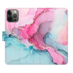 Flipové pouzdro iSaprio - PinkBlue Marble - iPhone 12/12 Pro