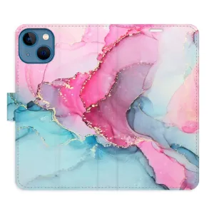 Flipové pouzdro iSaprio - PinkBlue Marble - iPhone 13