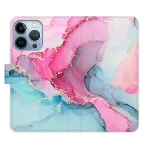Flipové pouzdro iSaprio - PinkBlue Marble - iPhone 13 Pro