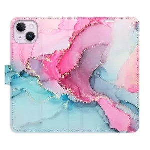 Flipové pouzdro iSaprio - PinkBlue Marble - iPhone 14 Plus