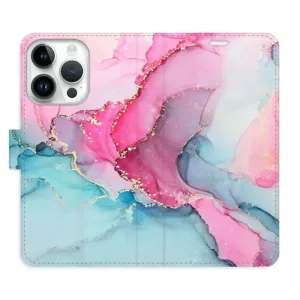 Flipové pouzdro iSaprio - PinkBlue Marble - iPhone 15 Pro