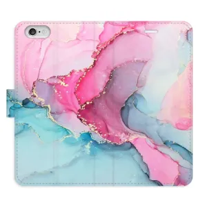 Flipové pouzdro iSaprio - PinkBlue Marble - iPhone 6/6S