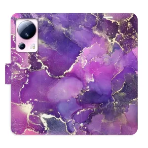 Flipové pouzdro iSaprio - Purple Marble - Xiaomi 13 Lite