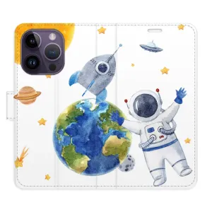Flipové pouzdro iSaprio - Space 06 - iPhone 14 Pro