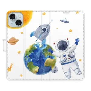 Flipové pouzdro iSaprio - Space 06 - iPhone 15 Plus