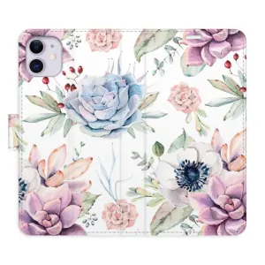 Flipové pouzdro iSaprio - Succulents Pattern - iPhone 11