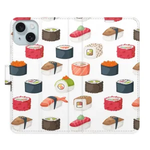 Flipové pouzdro iSaprio - Sushi Pattern 02 - iPhone 15 Plus