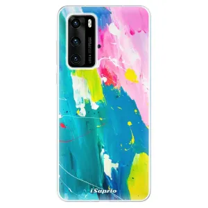 Odolné silikonové pouzdro iSaprio - Abstract Paint 04 - Huawei P40