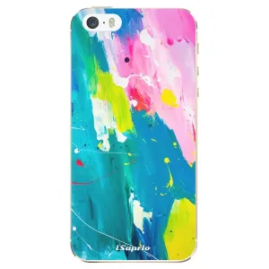 Odolné silikonové pouzdro iSaprio - Abstract Paint 04 - iPhone 5/5S/SE