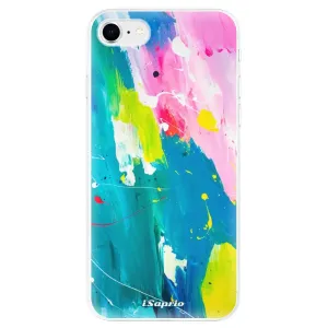 Odolné silikonové pouzdro iSaprio - Abstract Paint 04 - iPhone SE 2020