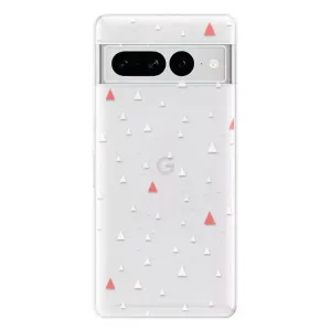 Odolné silikonové pouzdro iSaprio - Abstract Triangles 02 - white - Google Pixel 7 Pro 5G