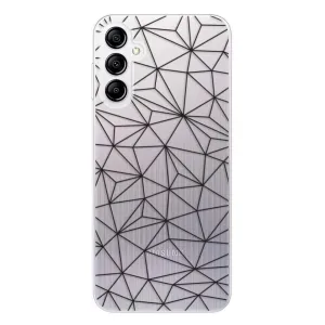 Odolné silikonové pouzdro iSaprio - Abstract Triangles 03 - black - Samsung Galaxy A14 / A14 5G