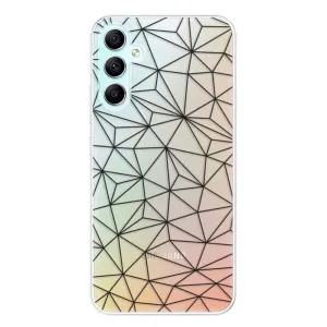 Odolné silikonové pouzdro iSaprio - Abstract Triangles 03 - black - Samsung Galaxy A34 5G