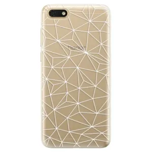 Odolné silikonové pouzdro iSaprio - Abstract Triangles 03 - white - Huawei Honor 7S