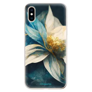 Odolné silikonové pouzdro iSaprio - Blue Petals - iPhone XS