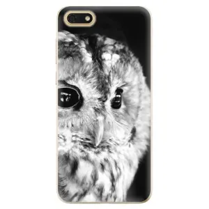 Odolné silikonové pouzdro iSaprio - BW Owl - Huawei Honor 7S