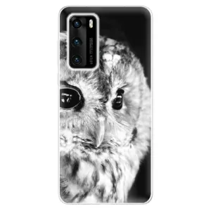 Odolné silikonové pouzdro iSaprio - BW Owl - Huawei P40