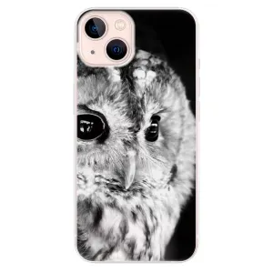 Odolné silikonové pouzdro iSaprio - BW Owl - iPhone 13