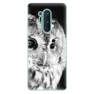 Odolné silikonové pouzdro iSaprio - BW Owl - OnePlus 8 Pro