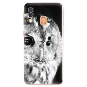 Odolné silikonové pouzdro iSaprio - BW Owl - Samsung Galaxy A40