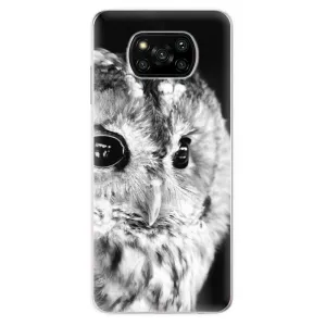 Odolné silikonové pouzdro iSaprio - BW Owl - Xiaomi Poco X3 Pro / X3 NFC