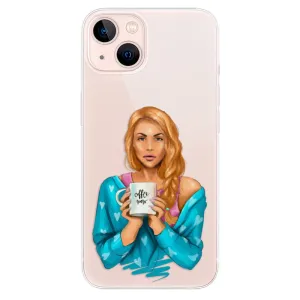 Odolné silikonové pouzdro iSaprio - Coffe Now - Redhead - iPhone 13