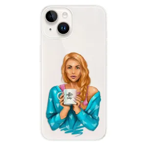 Odolné silikonové pouzdro iSaprio - Coffe Now - Redhead - iPhone 15 Plus