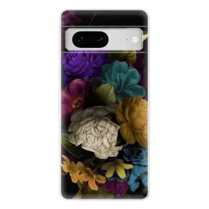 Odolné silikonové pouzdro iSaprio - Dark Flowers - Google Pixel 7 5G