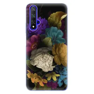 Odolné silikonové pouzdro iSaprio - Dark Flowers - Huawei Honor 20