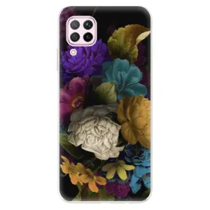 Odolné silikonové pouzdro iSaprio - Dark Flowers - Huawei P40 Lite
